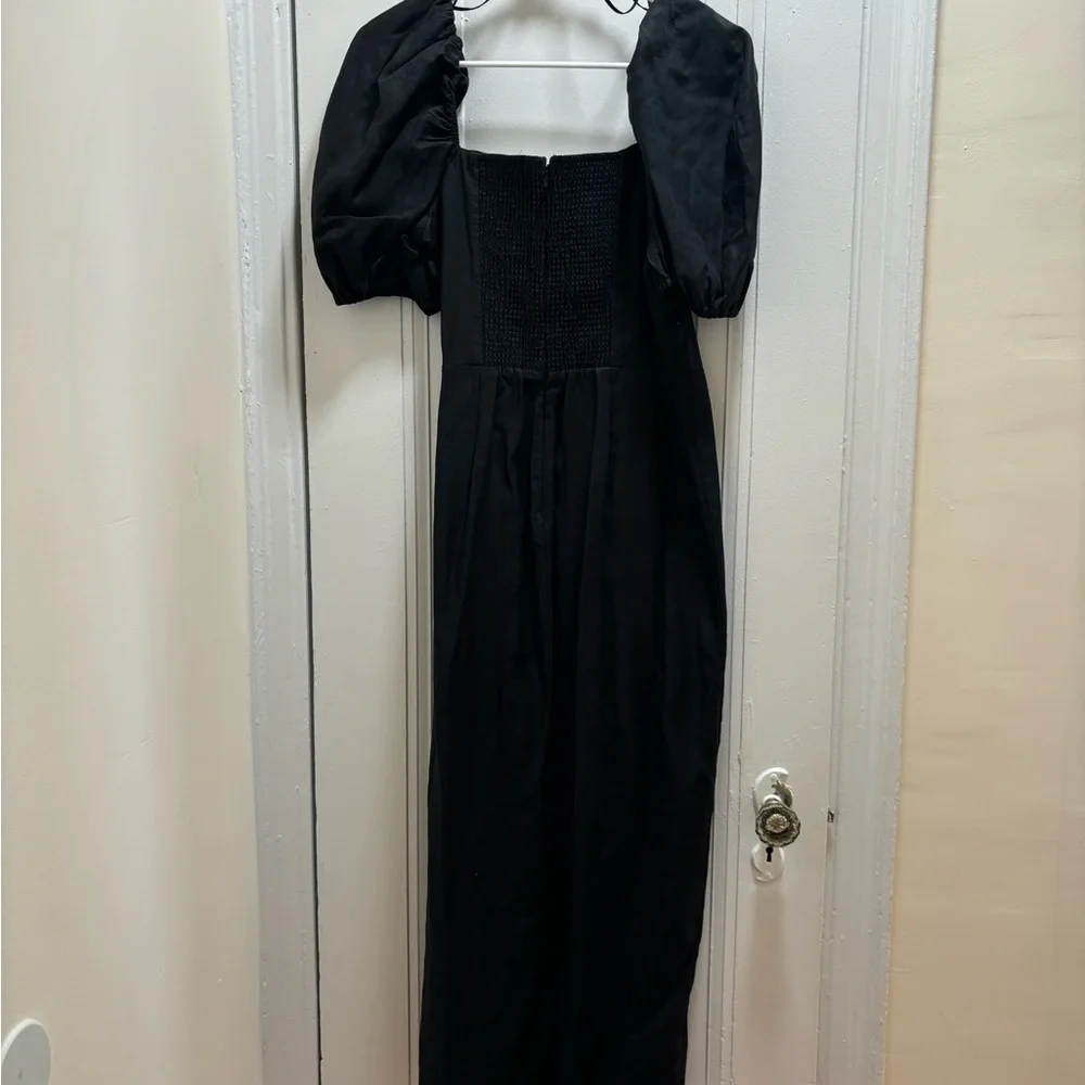 & other stories black puff sleeve wrap dress - Picture 2 of 2